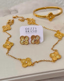 MIX COMPLETO TREVO (BRINCO + COLAR E BRACELETE)
