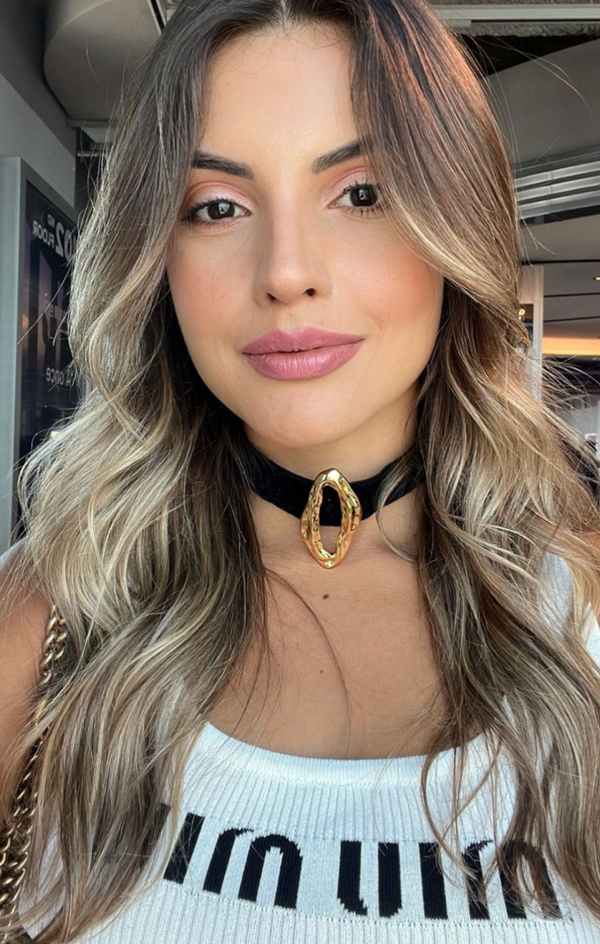 COLAR VELUDO DOURADO